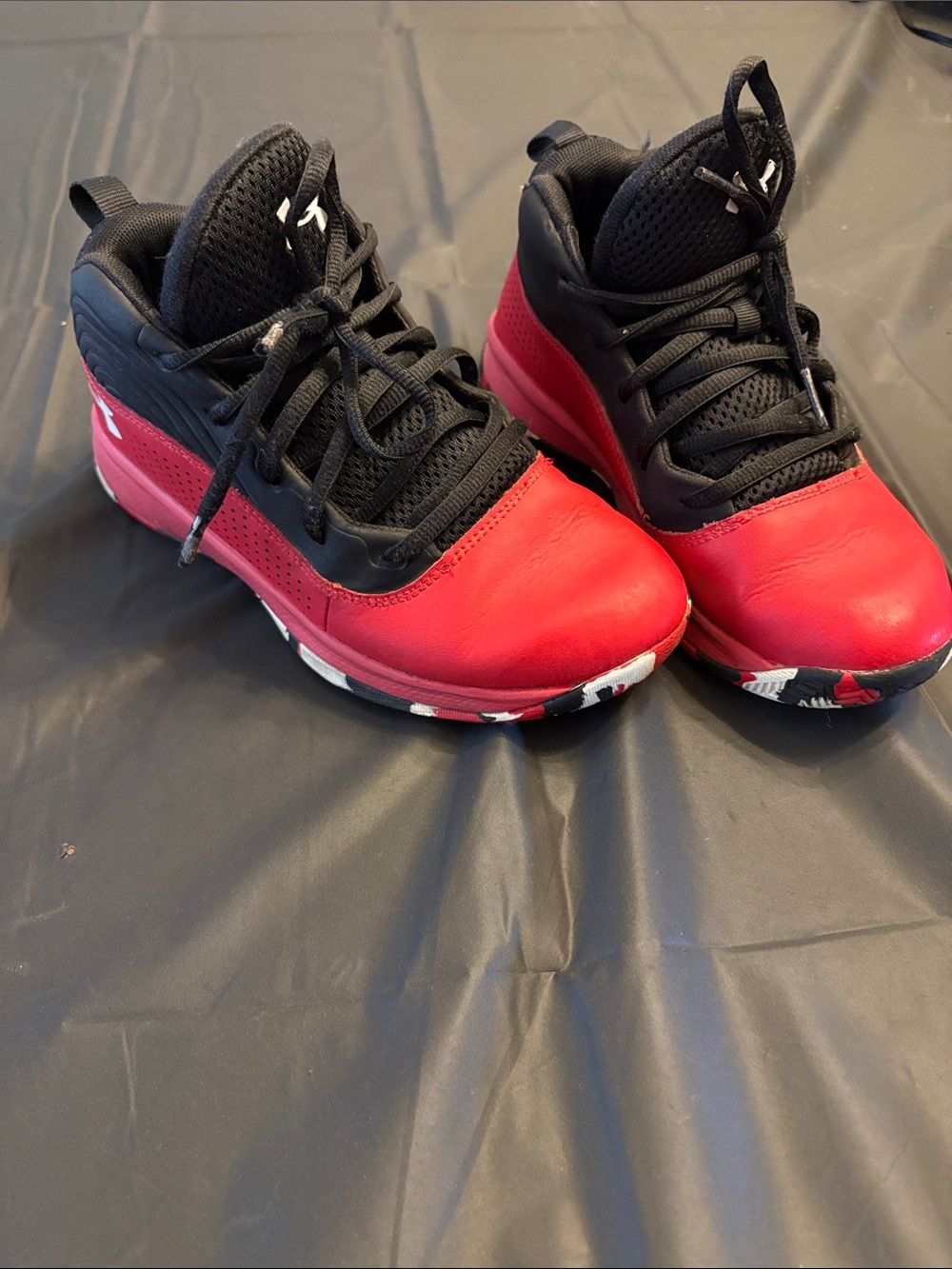 Under Armour Kids Red and Black Athletic Sneakers